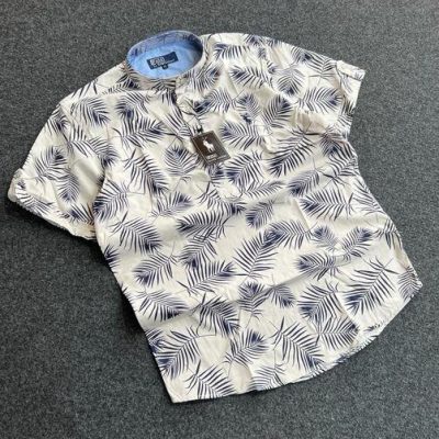 Ralph Lauren Polo Design Linen Short Sleeve Summer Shirt Men