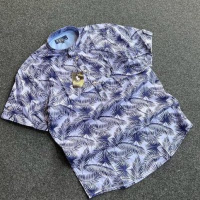 Ralph Lauren Polo Design Linen Short Sleeve Summer Shirt Men